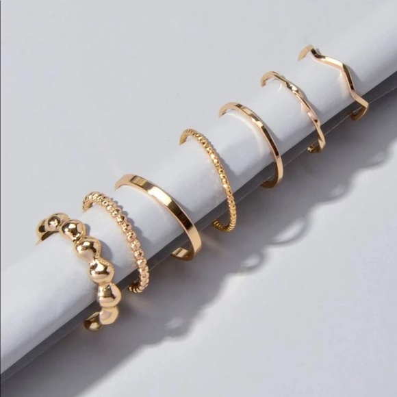 Simple Cute Gold Rings. Size 6-7. - Picture 2 of 2